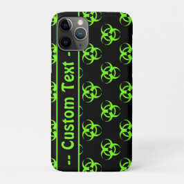 Para iPhone 11 Pro Símbolo de risco biológico verde Capa de telefone 