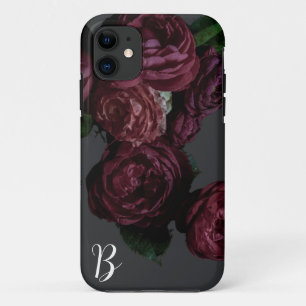 Para iPhone 11 Rosa Floral Escuro Elegante - Capa de telefone Mon