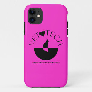 Para iPhone 11 rosa quente da capa de telefone da tecnologia do
