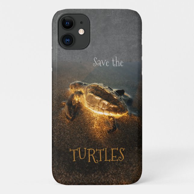 Para iPhone 11 Salve a Capa de telefone 🐢 Tartarugas (personaliz (Verso)
