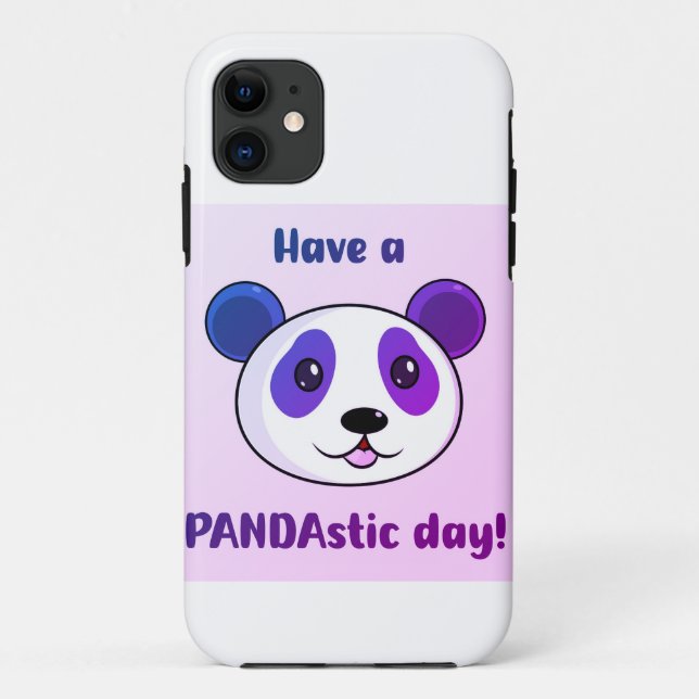Para iPhone 11 Tenha um dia Pandástico | Capa de telefone de Pand (Verso)