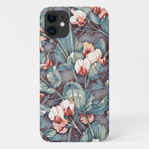 Para iPhone 11 Vintage Floral Art Deco Design na Capa de telefone
