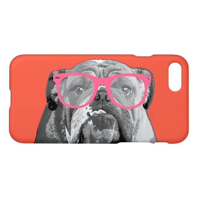 Para iPhone Buldogue com capa de telefone engraçada bonito dos (Verso Horizontal)