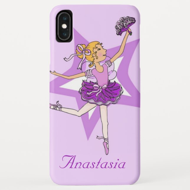 Para iPhone, Case-Mate As meninas nomearam a bailarina capa de ipod roxa (Verso)