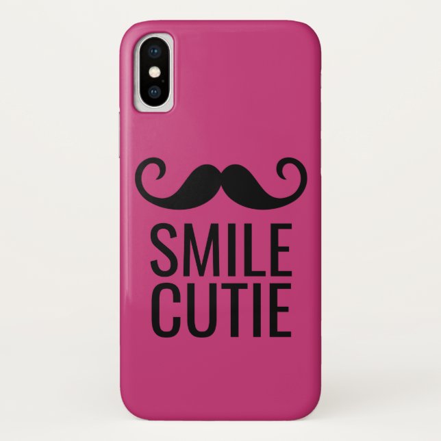 Para iPhone, Case-Mate bigode a rosa - QUALQUER Capa de telefone de fundo (Verso)