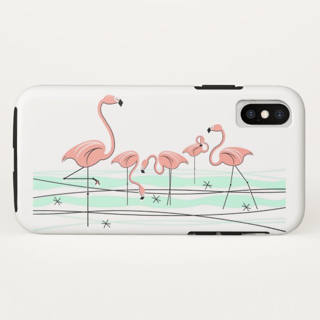 Para iPhone, Case-Mate Capa de iPhone Flamingo Ocean Group (Verso (Horizontal))