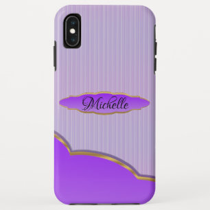 Capa Para iPhone Da Case-Mate Capa de iPhone XS Max com Listras de Lavanda Perso