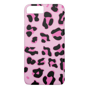 iPhone 8 Plus/7 Plus Capa de telefone cor-de-rosa da chita