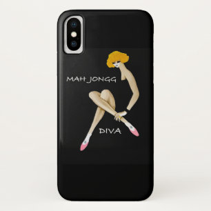 Para iPhone X Capa de telefone da diva do Mah Jongg