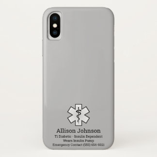 Para iPhone Da Case-Mate Capa de telefone de Alerta Médico Personalizado