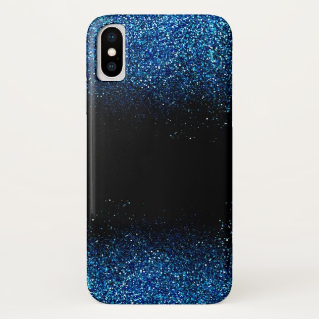 Para iPhone, Case-Mate Capa de telefone de poeira brilhante azul (Verso)