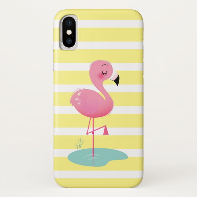 Para iPhone, Case-Mate Capa de telefone Flamingo & Listras (Verso)