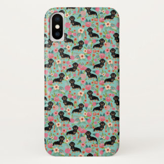Para iPhone X Capa de telefone floral de Doxie - enegreça e tan