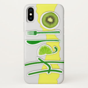 Capa Para iPhone Da Case-Mate Capa de telefone iPhone X Verde Amarelo Alô Divert