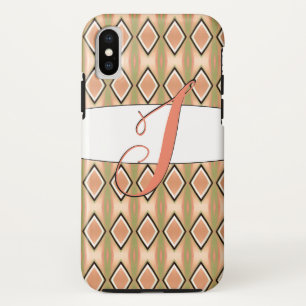 Para iPhone Da Case-Mate Capa de telefone J Monogramada em rosa e verde