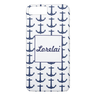 iPhone 8 Plus/7 Plus Capa de telefone personalizada tema náutico âncora