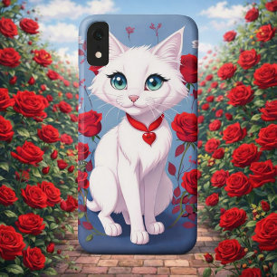 Para iPhone Da Case-Mate Capa de telefone protetora Sweet White Kitty & Ros