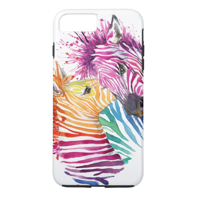 Para iPhone, Case-Mate Capa de telefone Rainbow Zebra (Verso)
