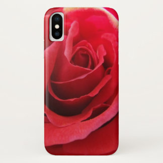 Para iPhone X Capa de telefone rosa vermelha