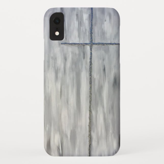 Para iPhone, Case-Mate Capa de telefone transversal cinzenta (Verso)