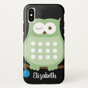Para iPhone Da Case-Mate Coruja Verde Trendy com Capa de telefone de Célula