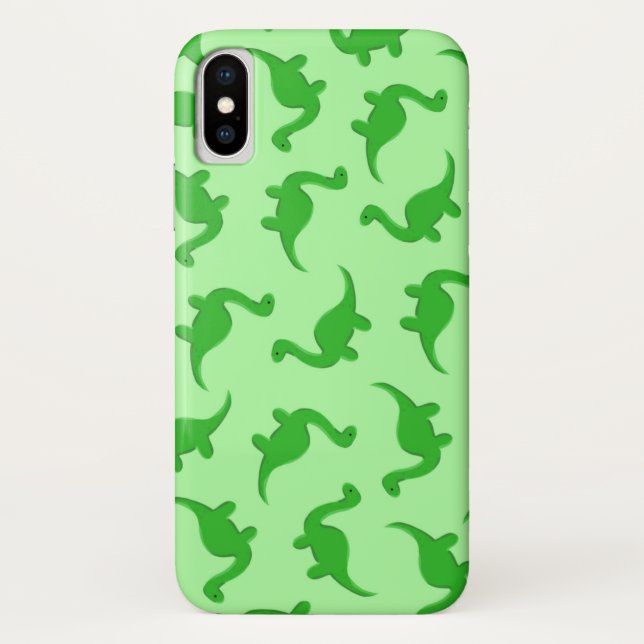 Para iPhone, Case-Mate Dinossauros na capa de telefone verde pálido (Verso)