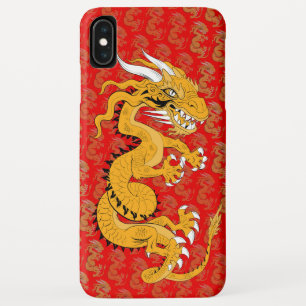 Para iPhone Da Case-Mate Dragão ouro na Capa de telefone Vermelha