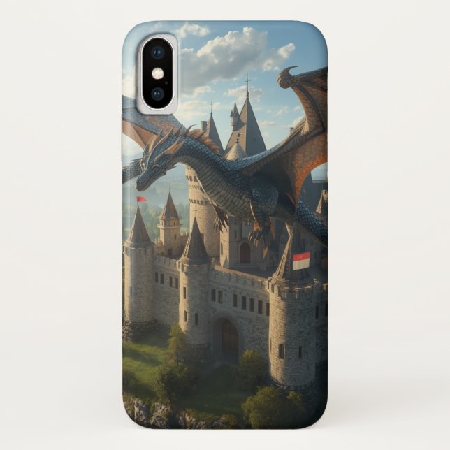 Para iPhone, Case-Mate Epic Dragon Castle Fantasy Capa de telefone (Verso)