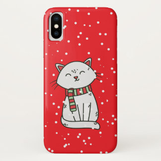 Para iPhone Da Case-Mate Gato de Neve Vermelha Natal na Capa de telefone de