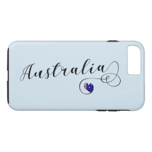 iPhone 8 Plus/7 Plus Heart Austrália Cell Capa de telefone, australian