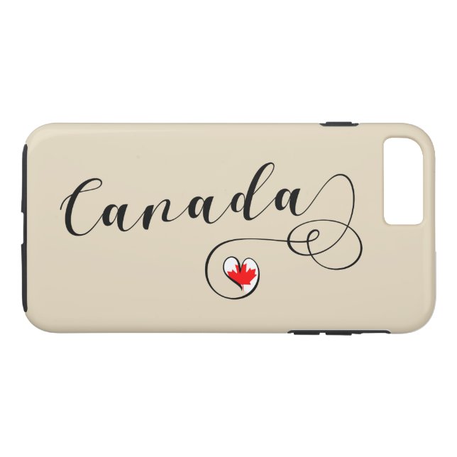 Para iPhone, Case-Mate Heart Canada Cell Capa de telefone, canadense Flag (Verso (Horizontal))