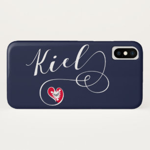 Para iPhone X Heart Kiel Mobile Capa de telefone, Alemanha
