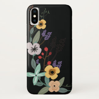 Para iPhone X Ilustração das flores em uma capa de telefone