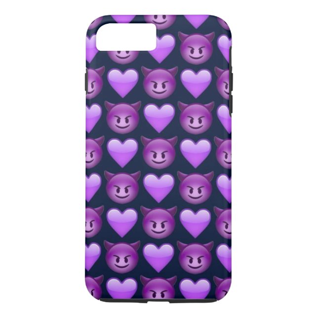 Para iPhone, Case-Mate iPhone roxo de Emoji do diabo 8/7 de capa de (Verso)