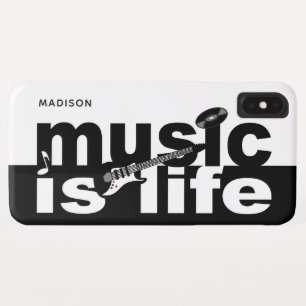 Para iPhone Da Case-Mate Música é a Vida com o nome personalizado capa de