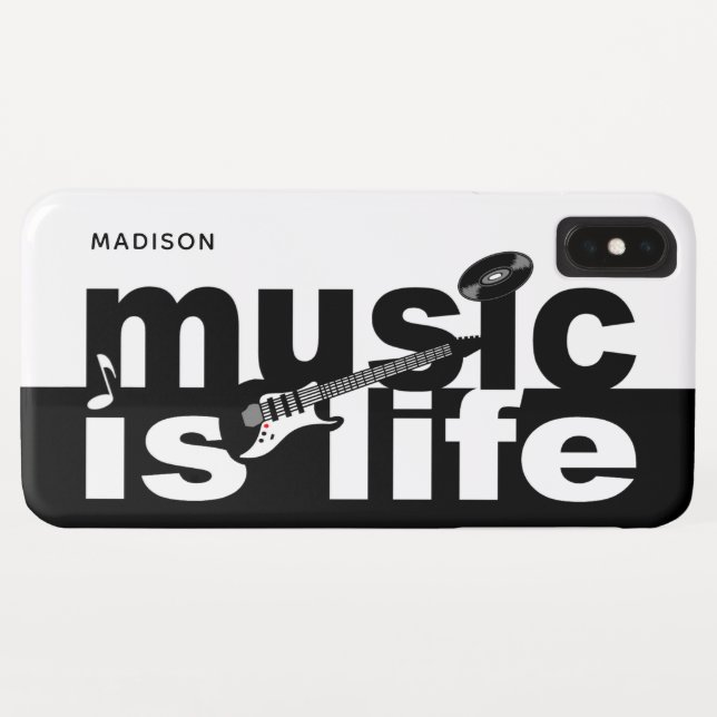 Para iPhone, Case-Mate Música é Vida personalizada capa de telefone (Verso (Horizontal))