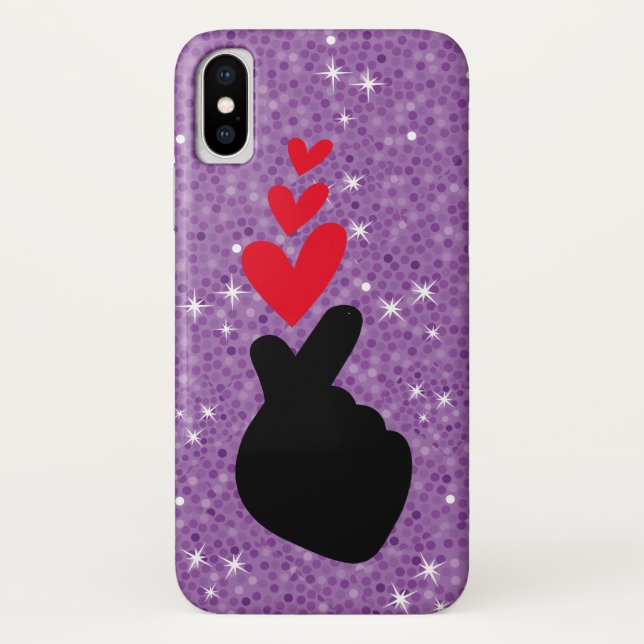 Para iPhone, Case-Mate POP K | Idol Finger Heart ▪ Capa de telefone de sí (Verso)