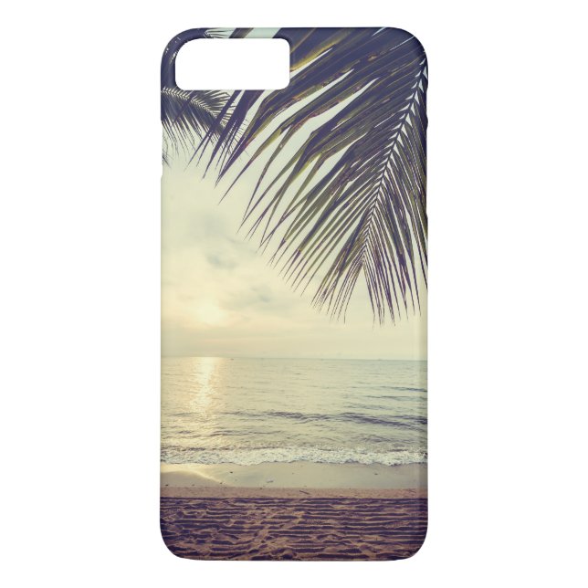 Para iPhone, Case-Mate Praia e capa de telefone tropicais das folhas de (Verso)