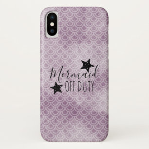 Para iPhone X Sereia de Capa de telefone de Aquarela Roxa