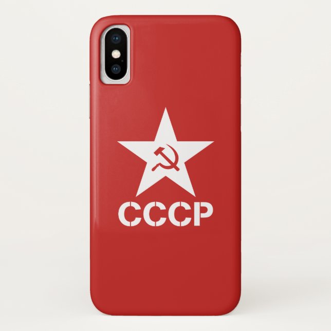 Para iPhone, Case-Mate Star a capa de telefone da foice CCCP do martelo, (Verso)