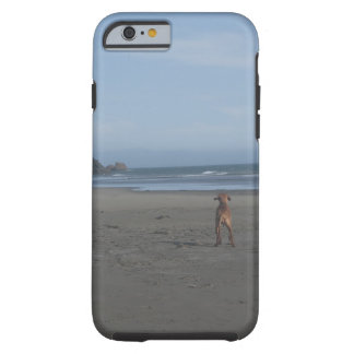 Tough Para iPhone 6 Vizsla na capa de telefone da praia