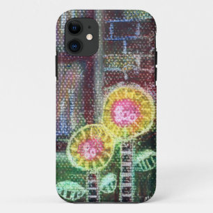 Para iPhone Da Case-Mate Capa de iPhone, Flores e Tijolos em Pastel a Óleo