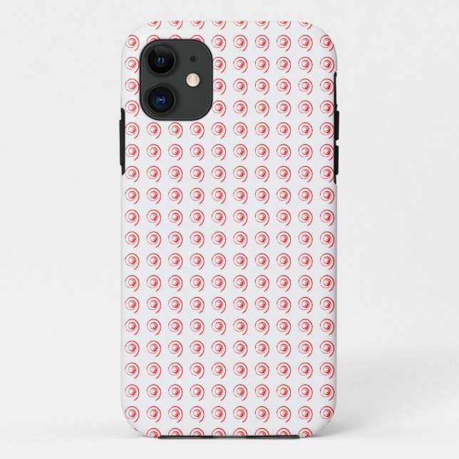 Para iPhone Da Case-Mate Capa de telefone com roxos vermelhos em espiral (Verso)