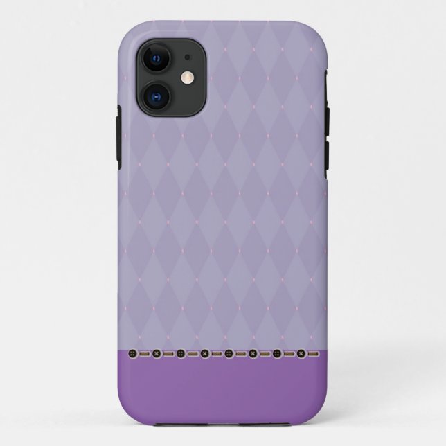 Para iPhone Da Case-Mate Capa de telefone de Design de Diamante Roxo (Verso)