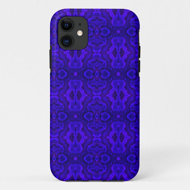 Para iPhone Da Case-Mate Capa de telefone de Textura Cobra Azul (Verso)