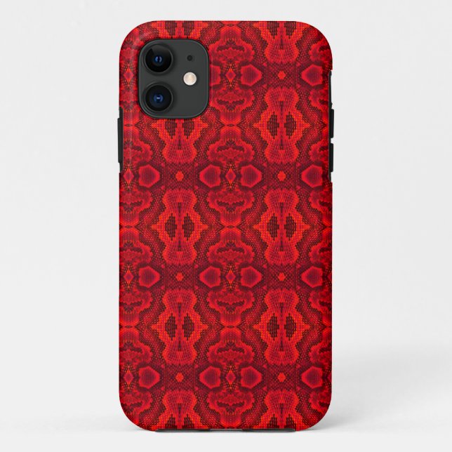 Para iPhone Da Case-Mate Capa de telefone de Textura Cobra Vermelha (Verso)