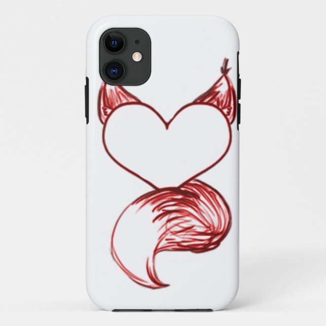 Para iPhone Da Case-Mate Capa de telefone do Fox vermelho Sketchstyle (Verso)