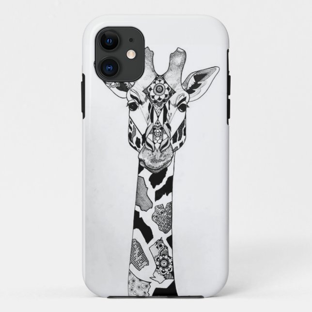 Para iPhone Da Case-Mate Capa de telefone do girafa dos retalhos (Verso)