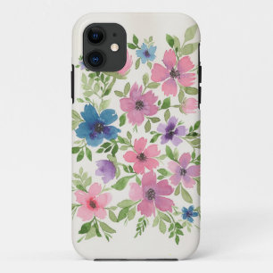 Para iPhone Da Case-Mate Capa de telefone floral roxa e azul do jardim