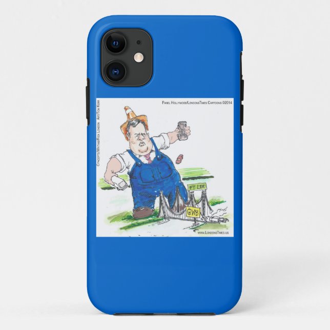 Para iPhone Da Case-Mate Cartoon engraçado do Chris Christie em capa de iPh (Verso)